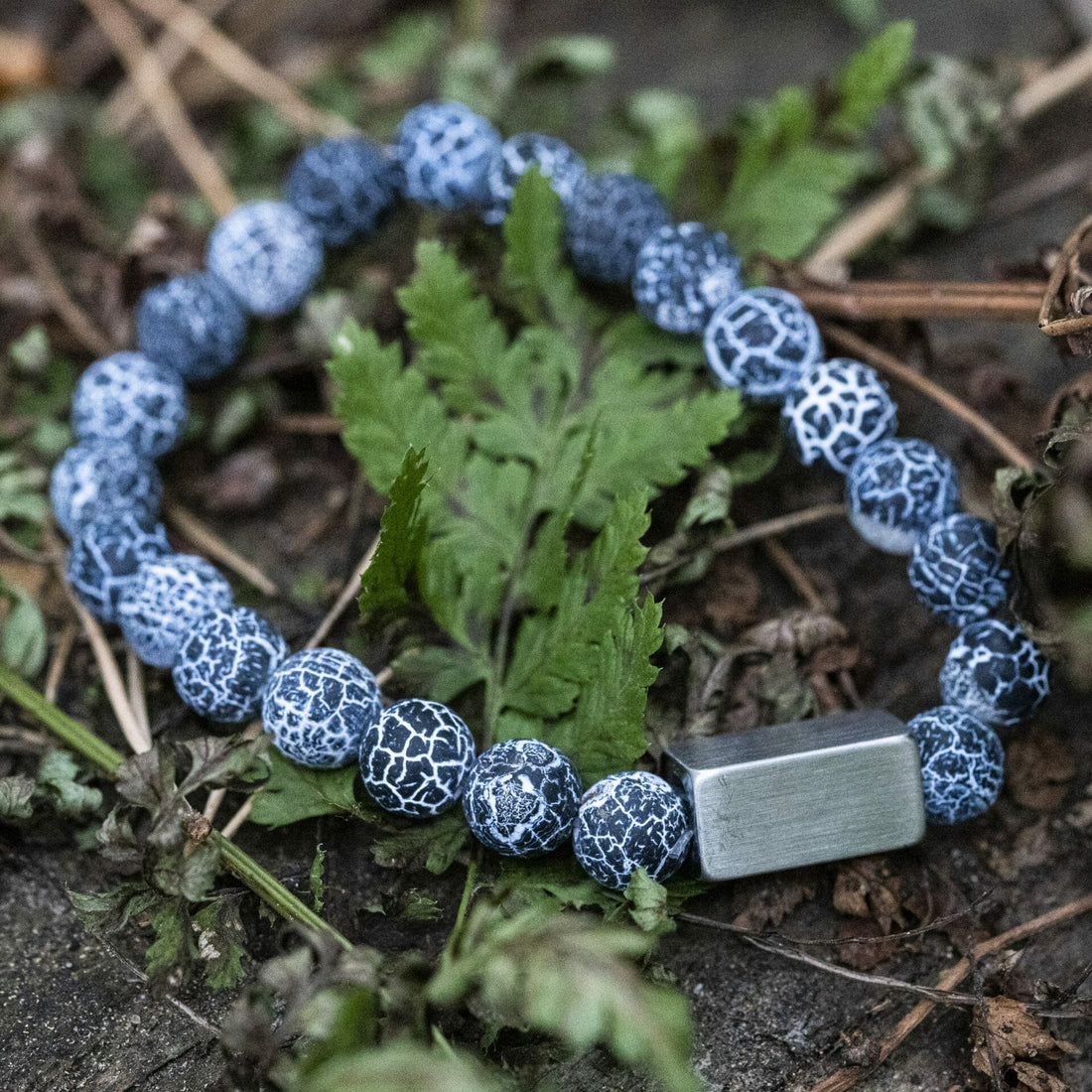 Ocean Blue 🌊 Blauwe Agaat Armband - Natuurstenen Kralen